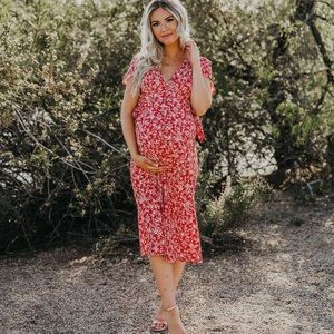 Amma Floral Button Midi